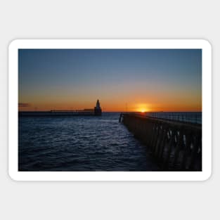 October Sunrise at the mouth of the River Blyth Sticker